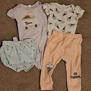PL baby 12m ice cream outfit set - play condition